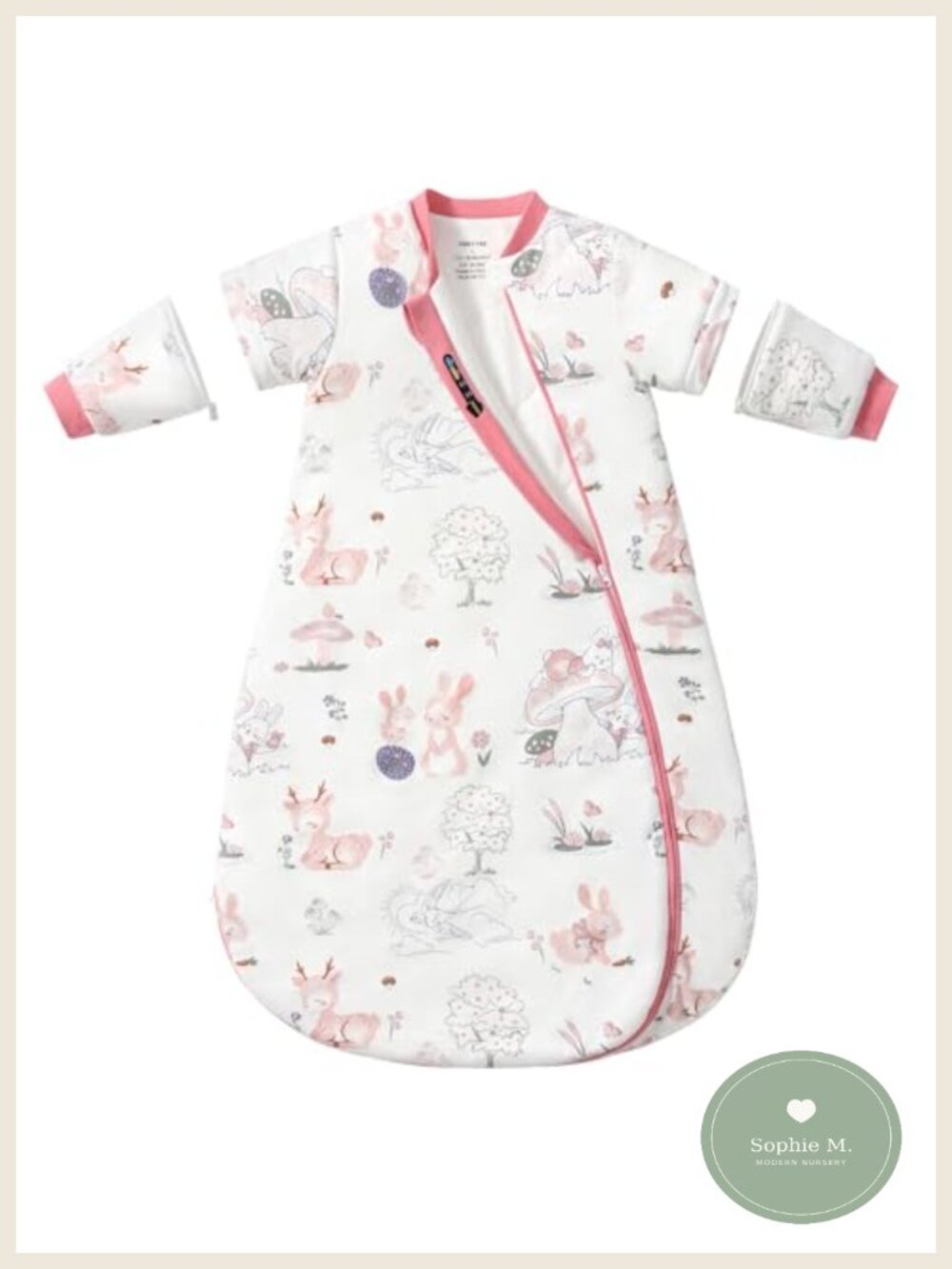 2.5 TOG Cotton Baby Sleep Sack Wearable Blanket Detachable Sleeves
